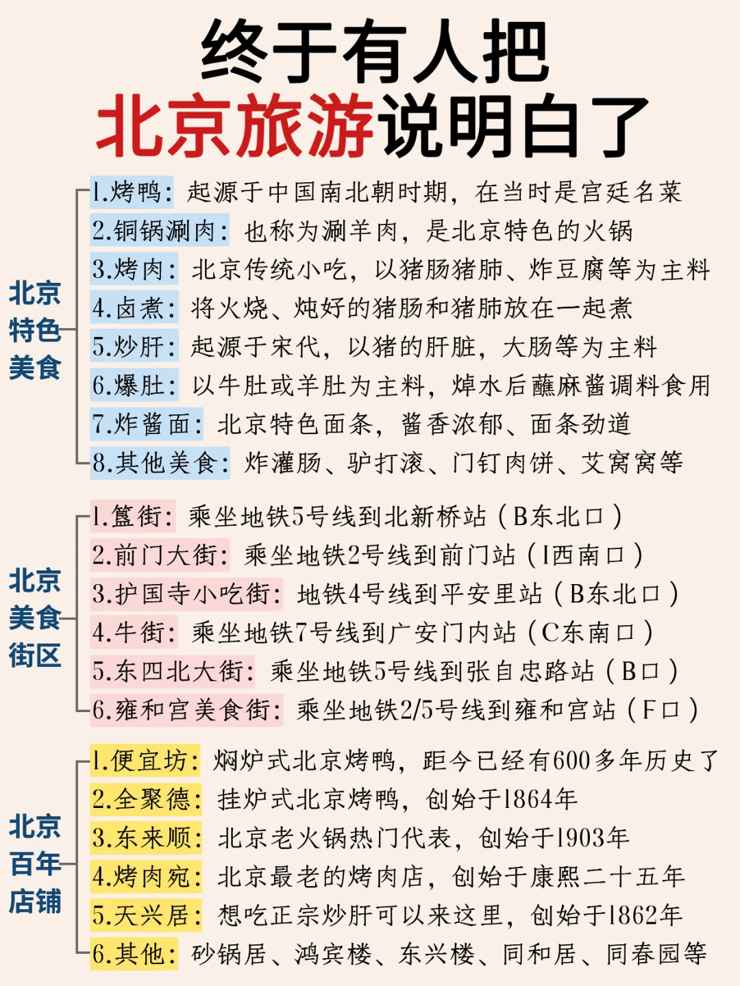 本地人熬夜整理的北京攻略😭真的超全‼️