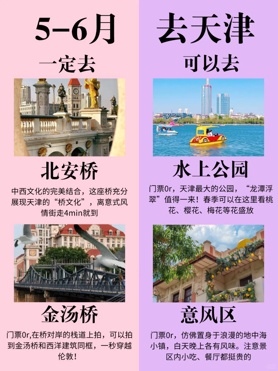 5-6月来天津的姐妹码住‼️超全旅游攻略