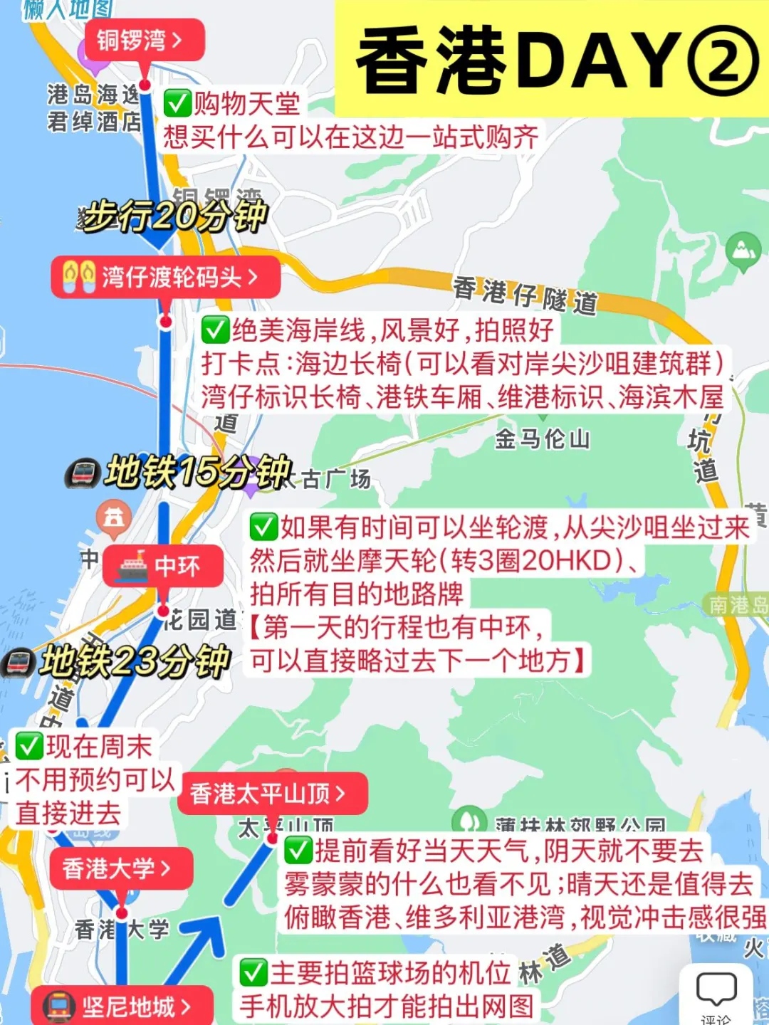 J人熬夜总结的自用香港攻略，P人直接抄作业
