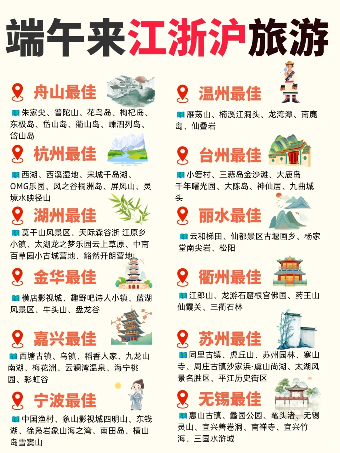 江浙沪周边游推荐|端午徒步出行赶紧🐎住