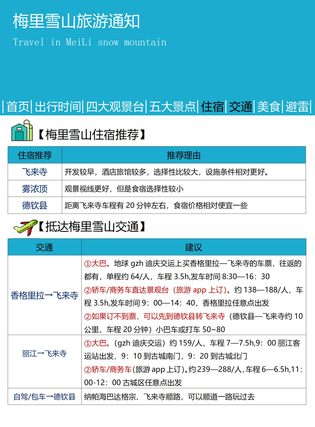 【梅里雪山旅游通知】请尽快修改行程避雷❗