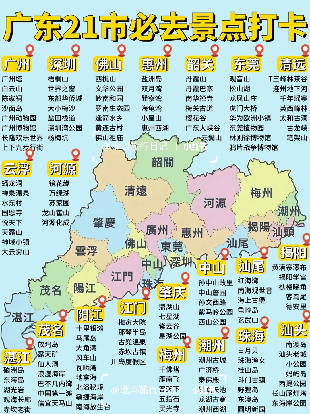 广东21个市🗺热门景点大全🔥一篇玩转广东‼️