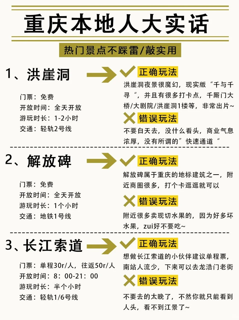 ✨重庆会奖励每一个提前做攻略的人!!