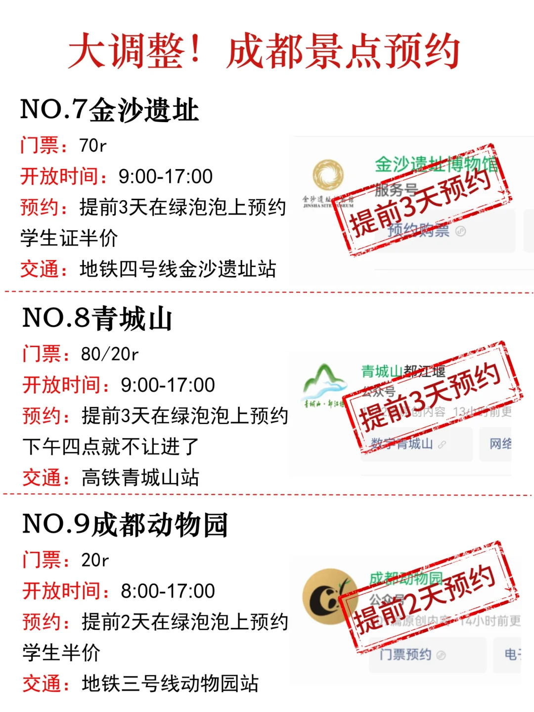 成都景点预约大调整!还好我去之前刷到了!