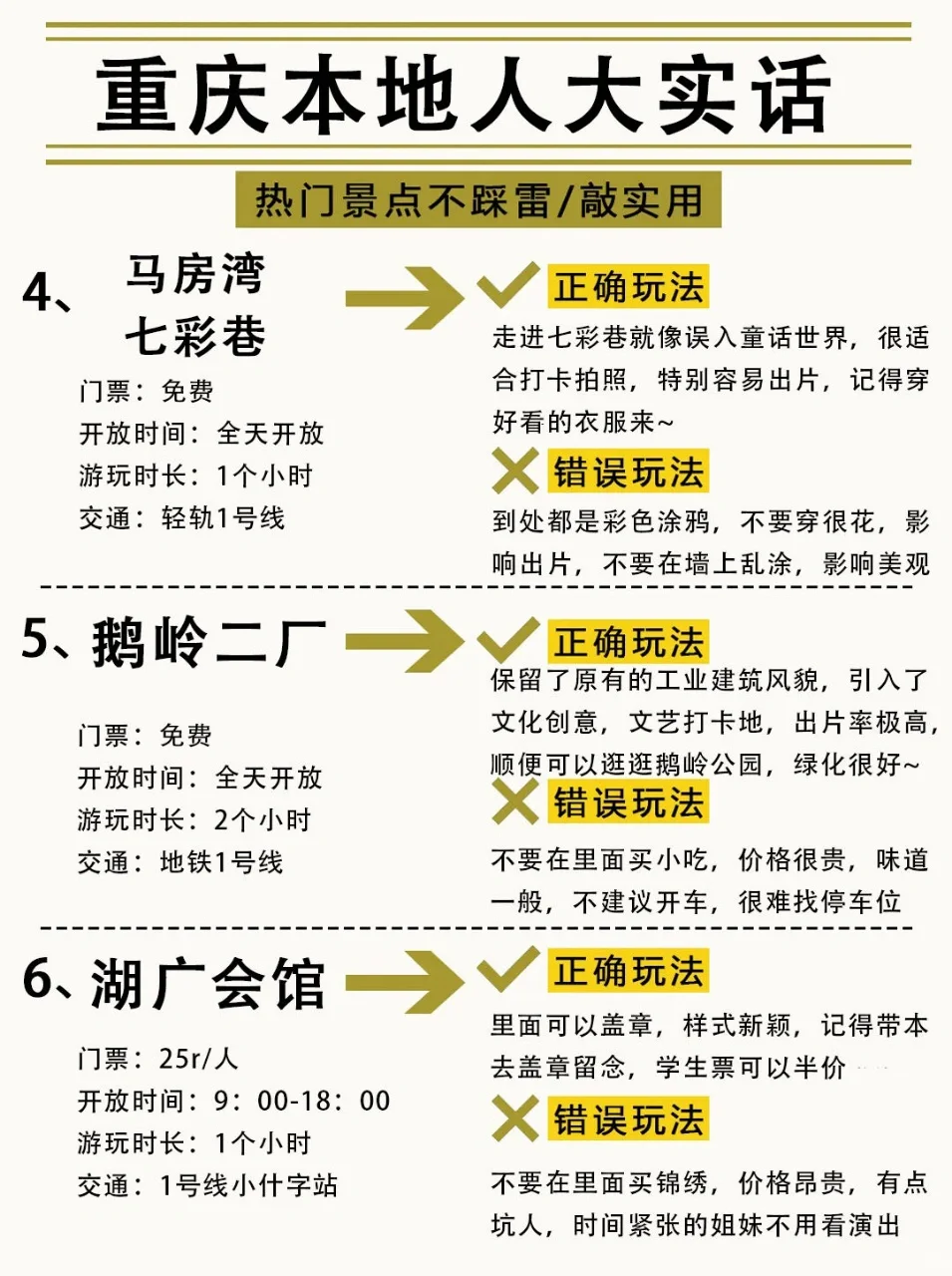 ✨重庆会奖励每一个提前做攻略的人!!