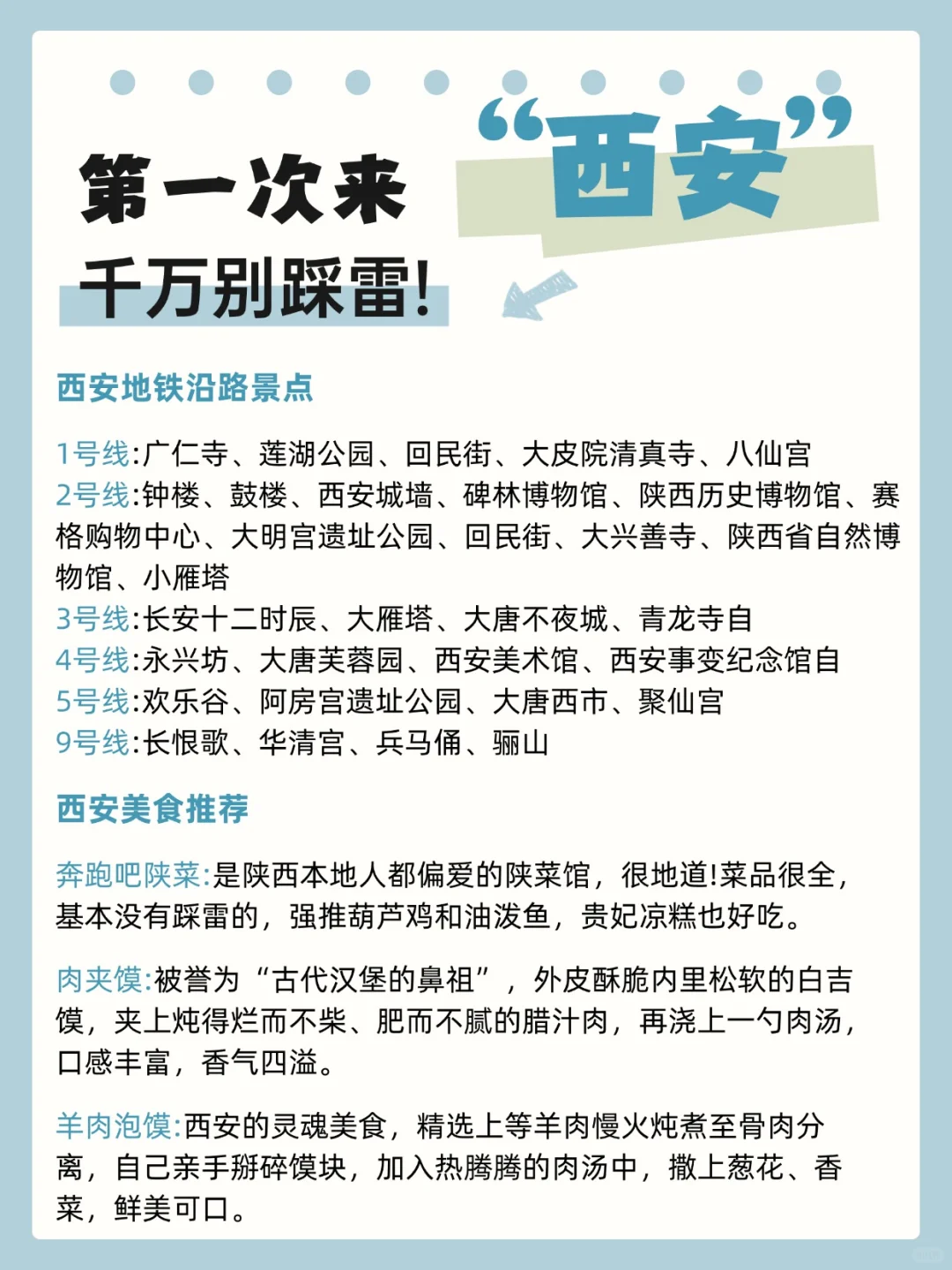 第一次去西安的旅游攻略,还好提前刷到了
