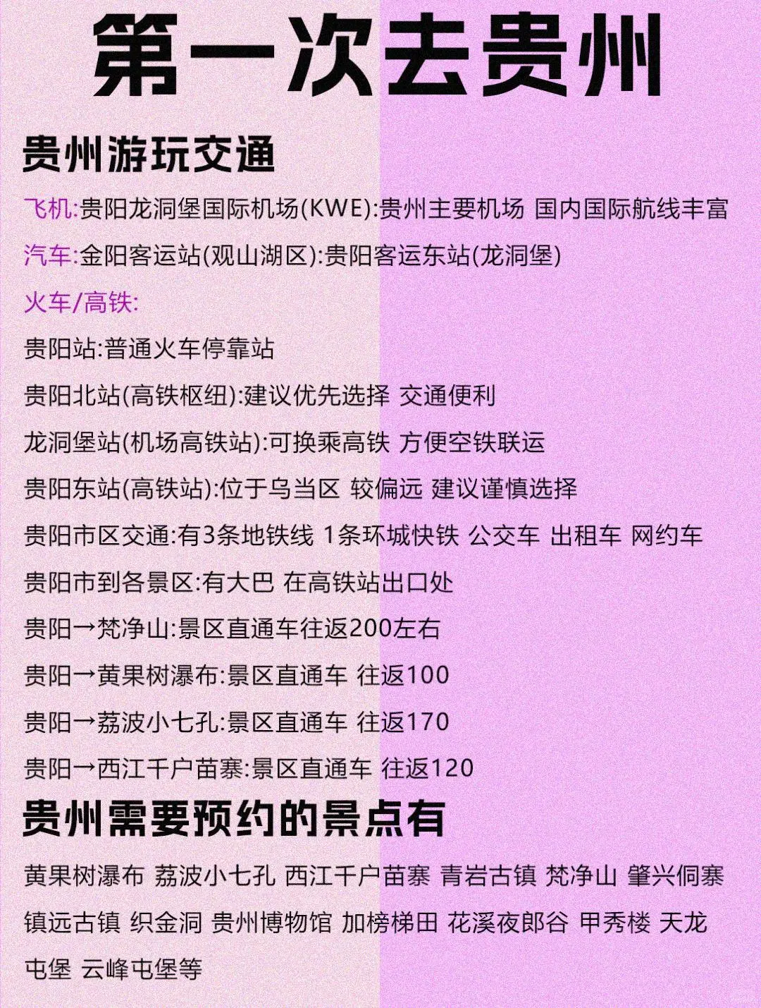 【贵州旅游攻略】6-8月❗不懂就问💁