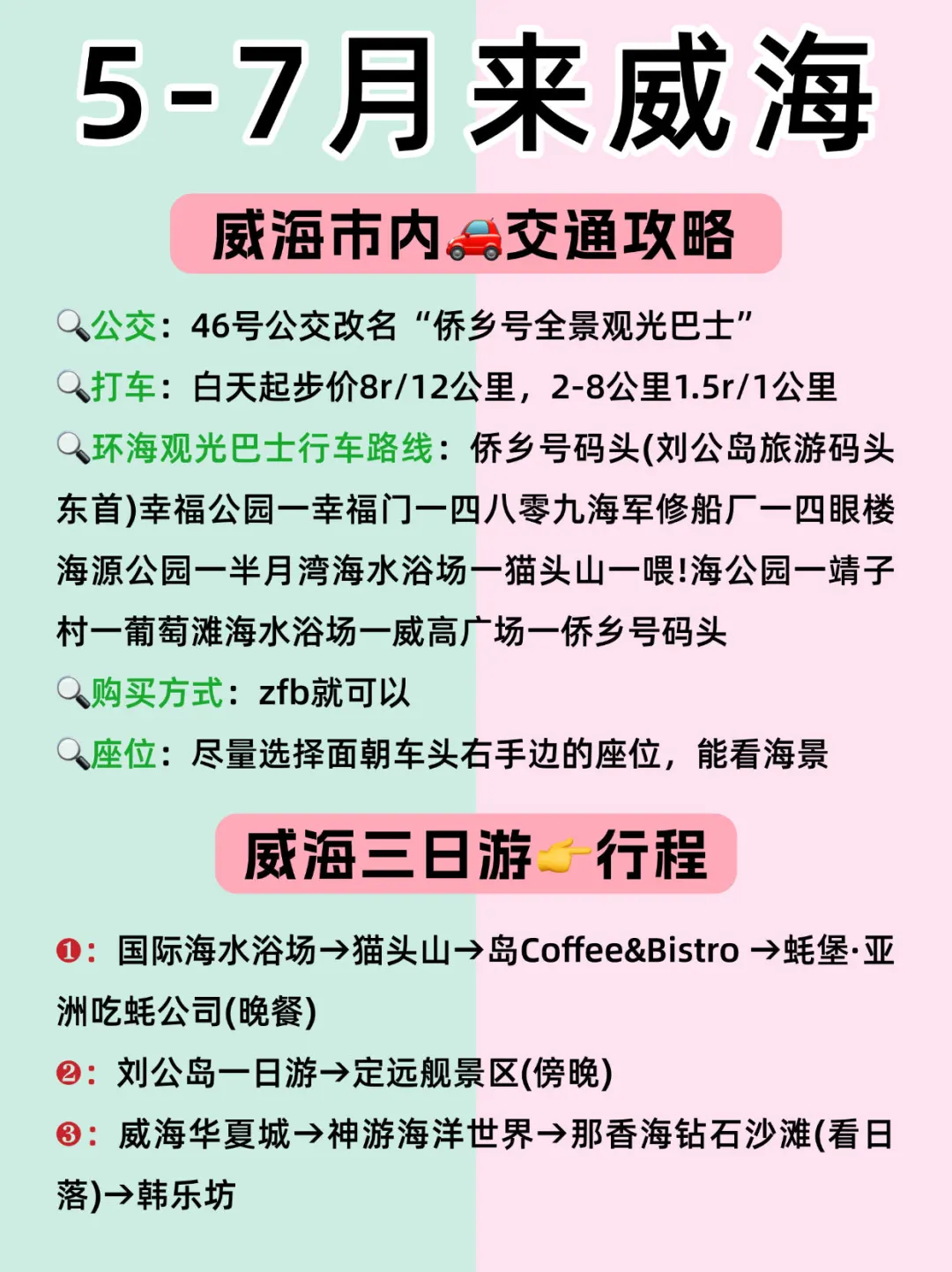 威海旅游大实话攻略📍建议去🆚不建议去