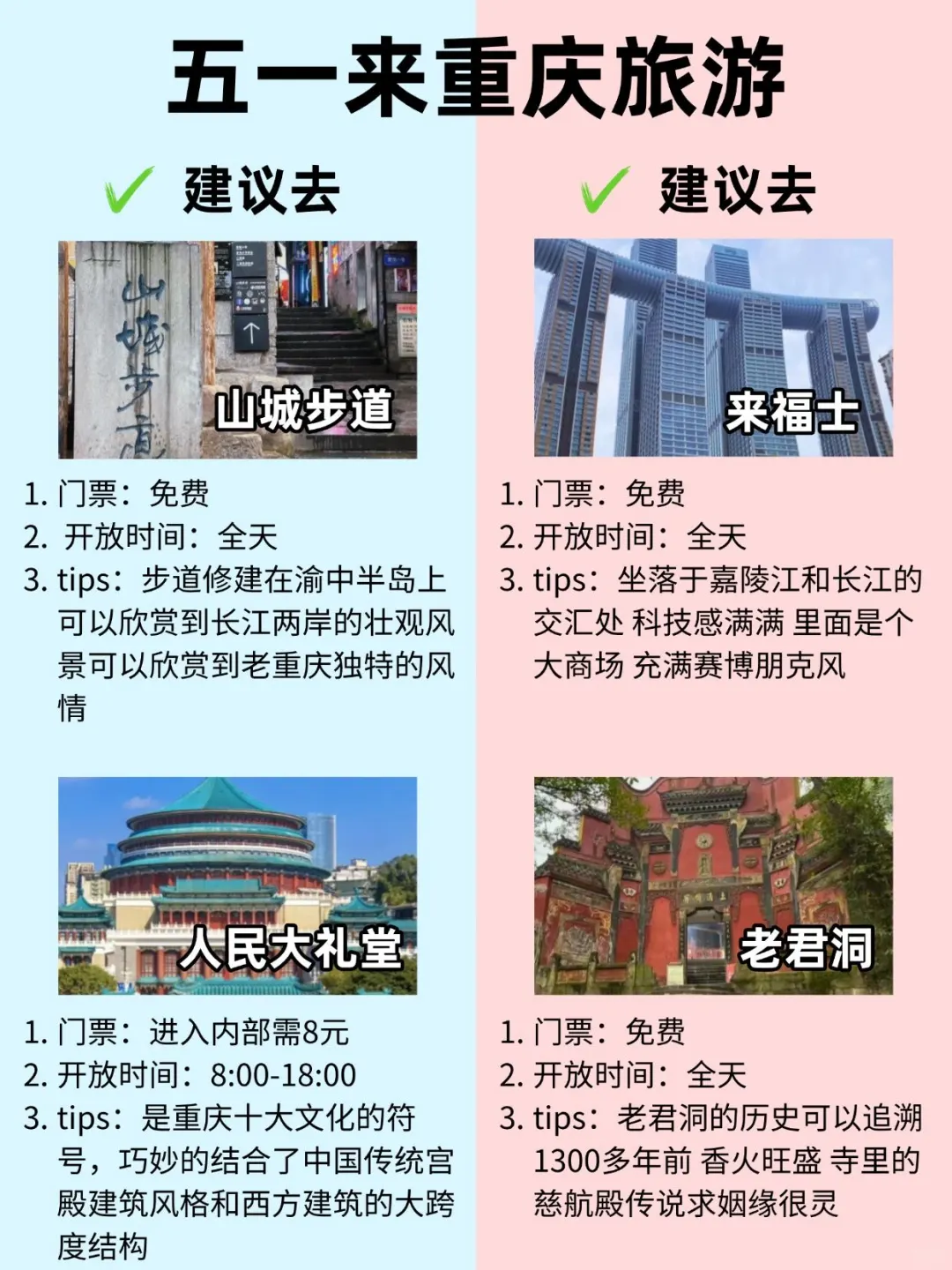 五一重庆旅游懒人版攻略 进来抄作业吧！