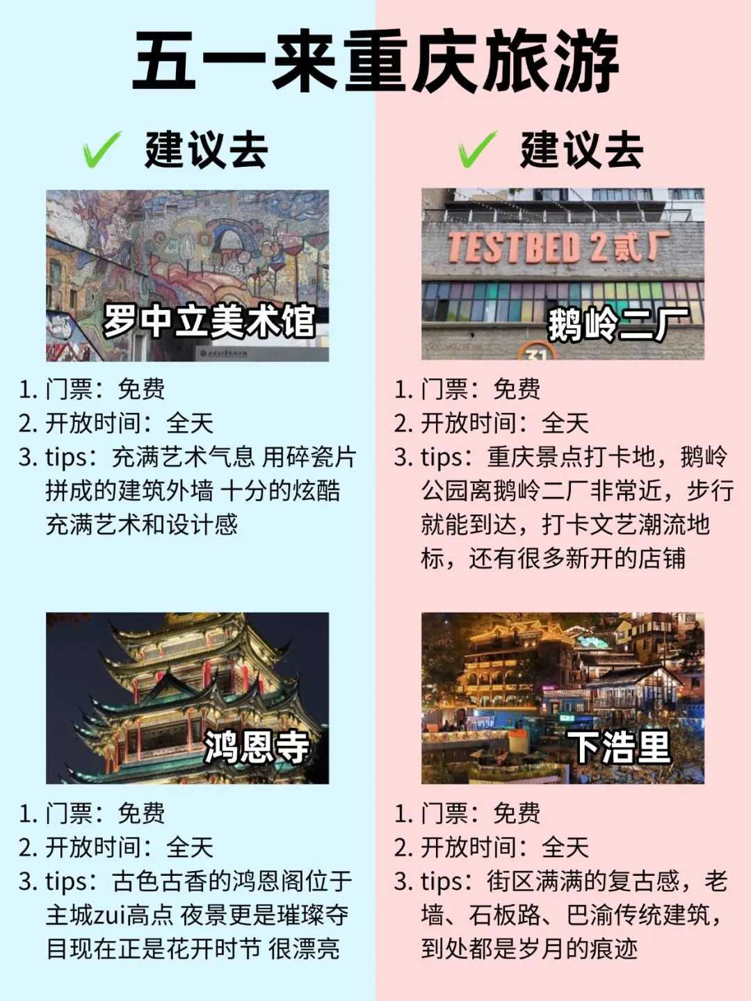 五一重庆旅游懒人版攻略 进来抄作业吧！