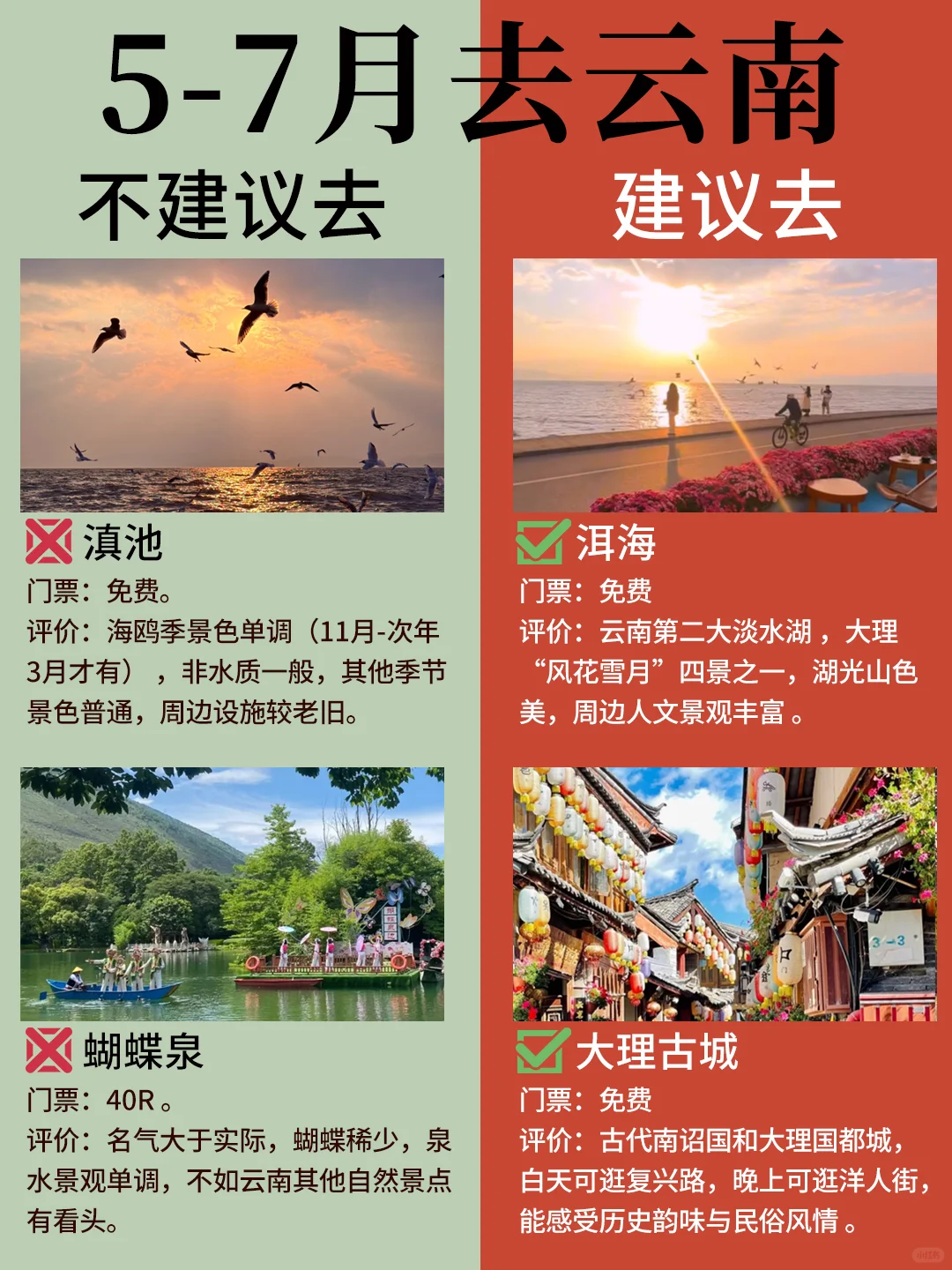 5-6月云南最新攻略，建议去🆚不建议去