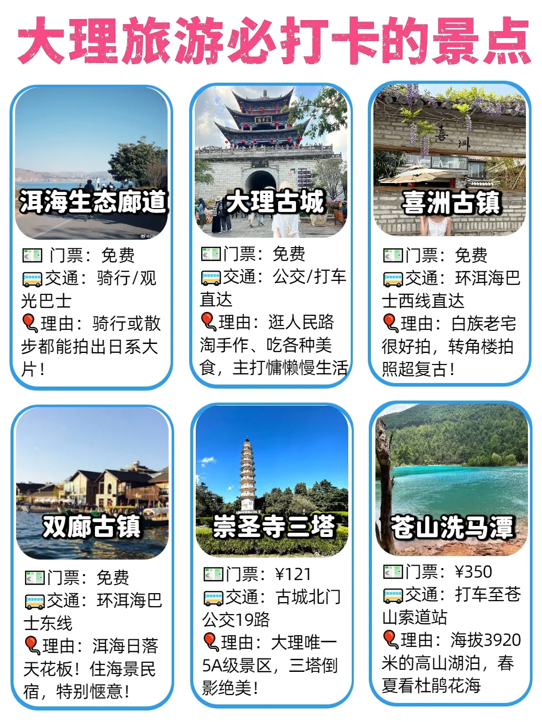 大理旅游攻略|纯干货无废话!小白直接抄作业