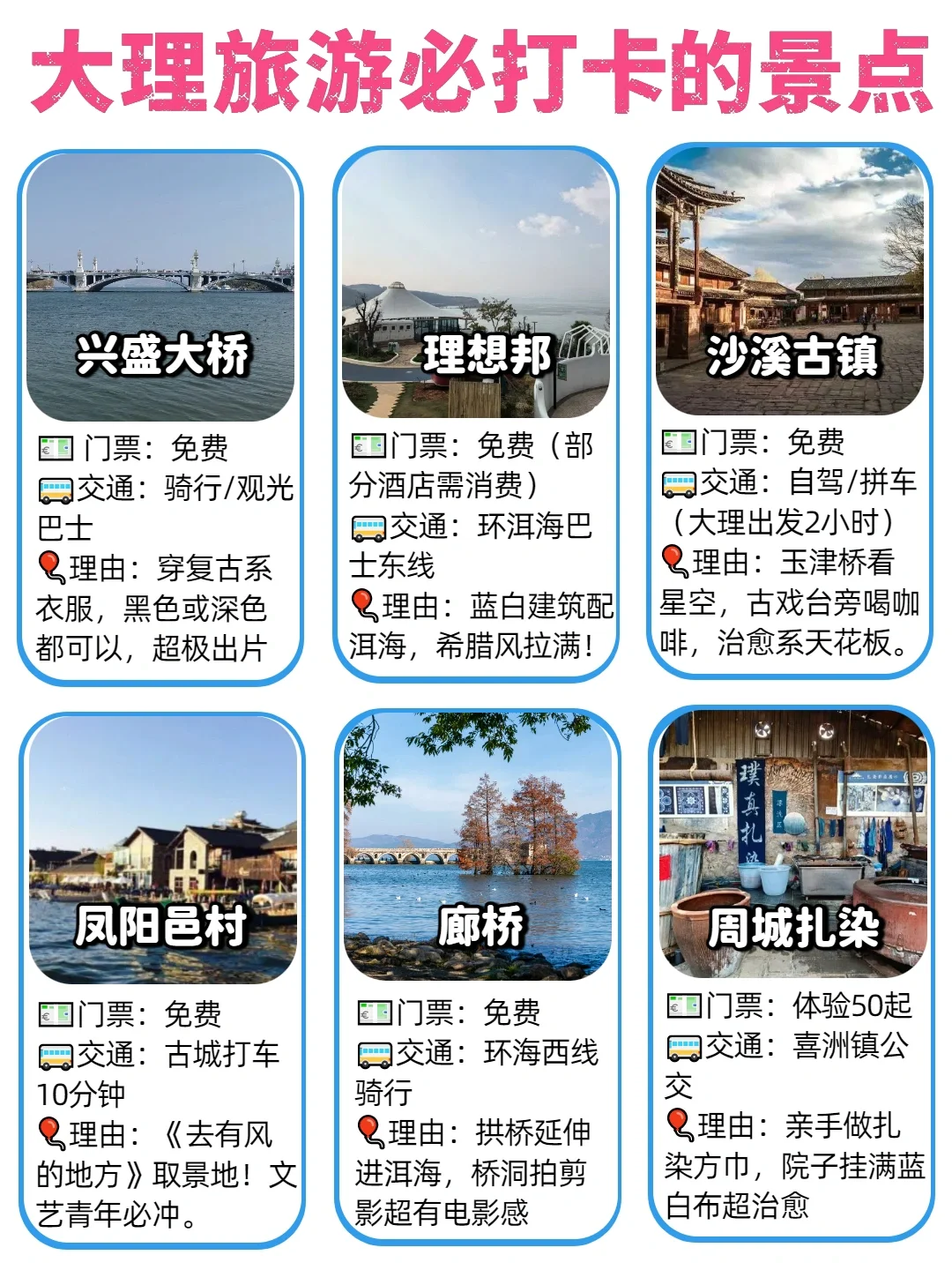 大理旅游攻略|纯干货无废话!小白直接抄作业