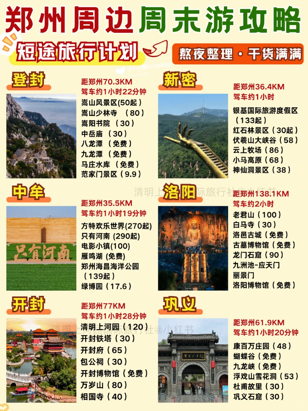 大胆一点❗️周末郑州出发，河南短途游走起