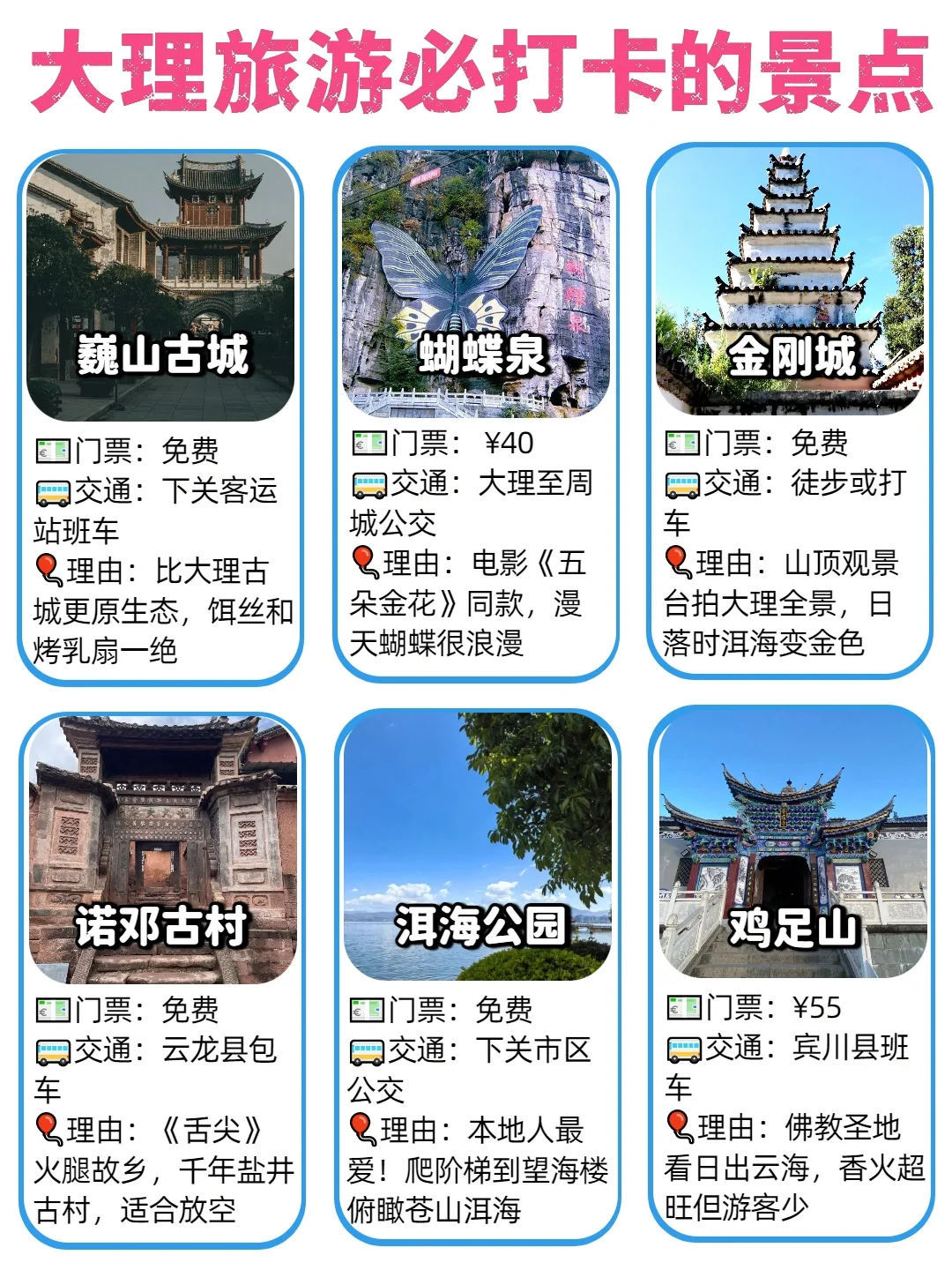 大理旅游攻略|纯干货无废话!小白直接抄作业