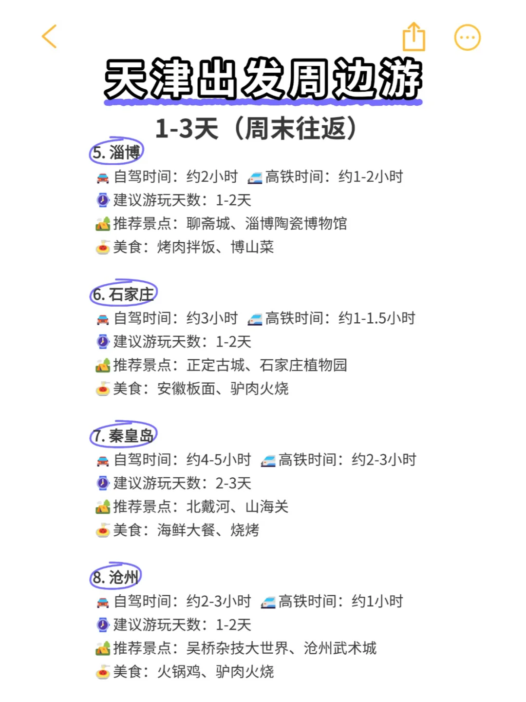 天津周边游，周末小长假旅游目的地