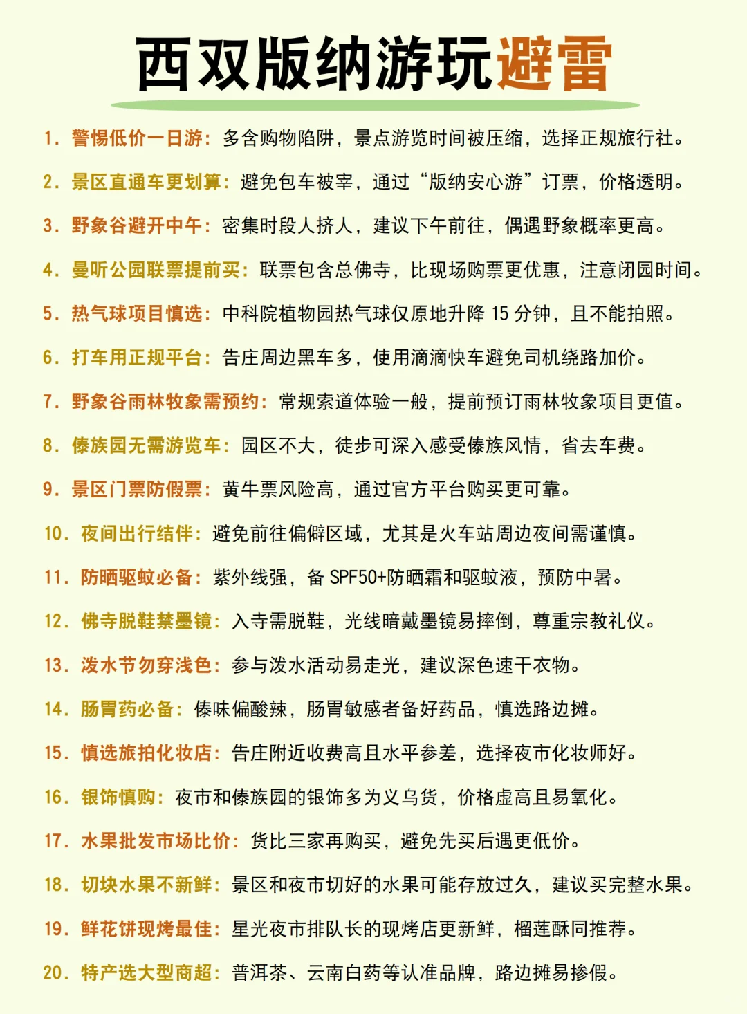 西双版纳✔️旅游攻略📝……