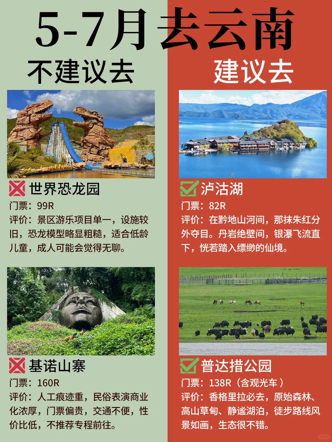 5-6月云南最新攻略，建议去🆚不建议去