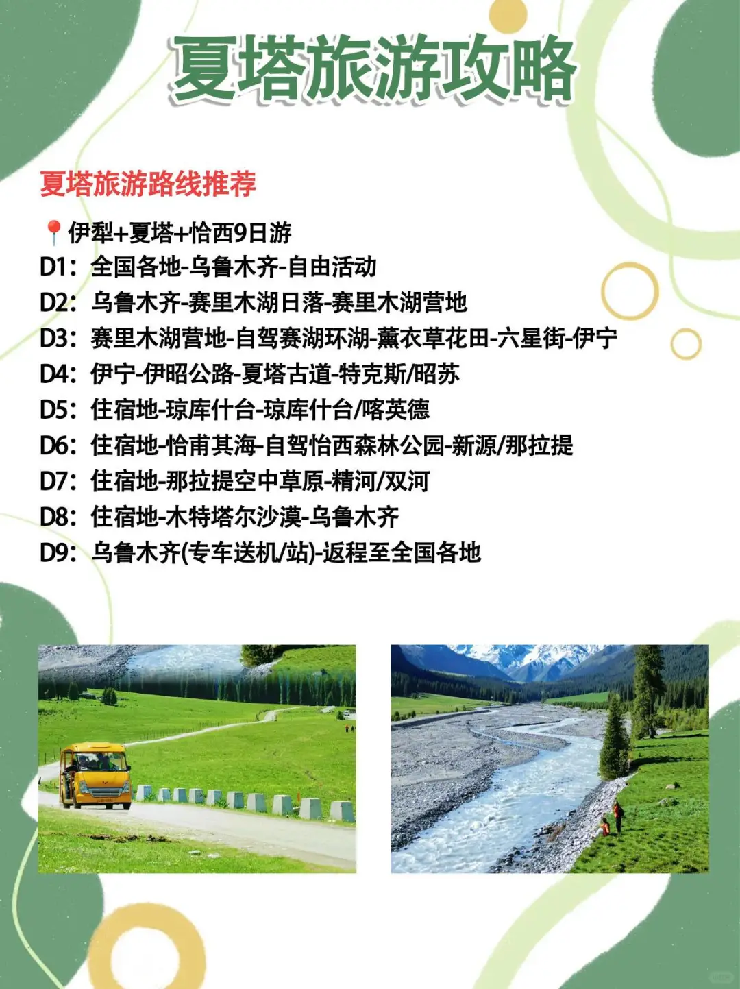 夏塔旅游路线图💫一张图看懂夏塔👍🏻