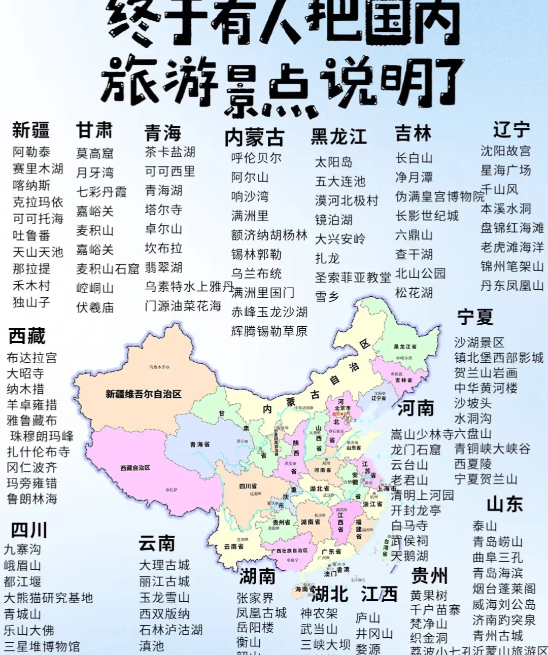 终于有人把国内景点说明白了！