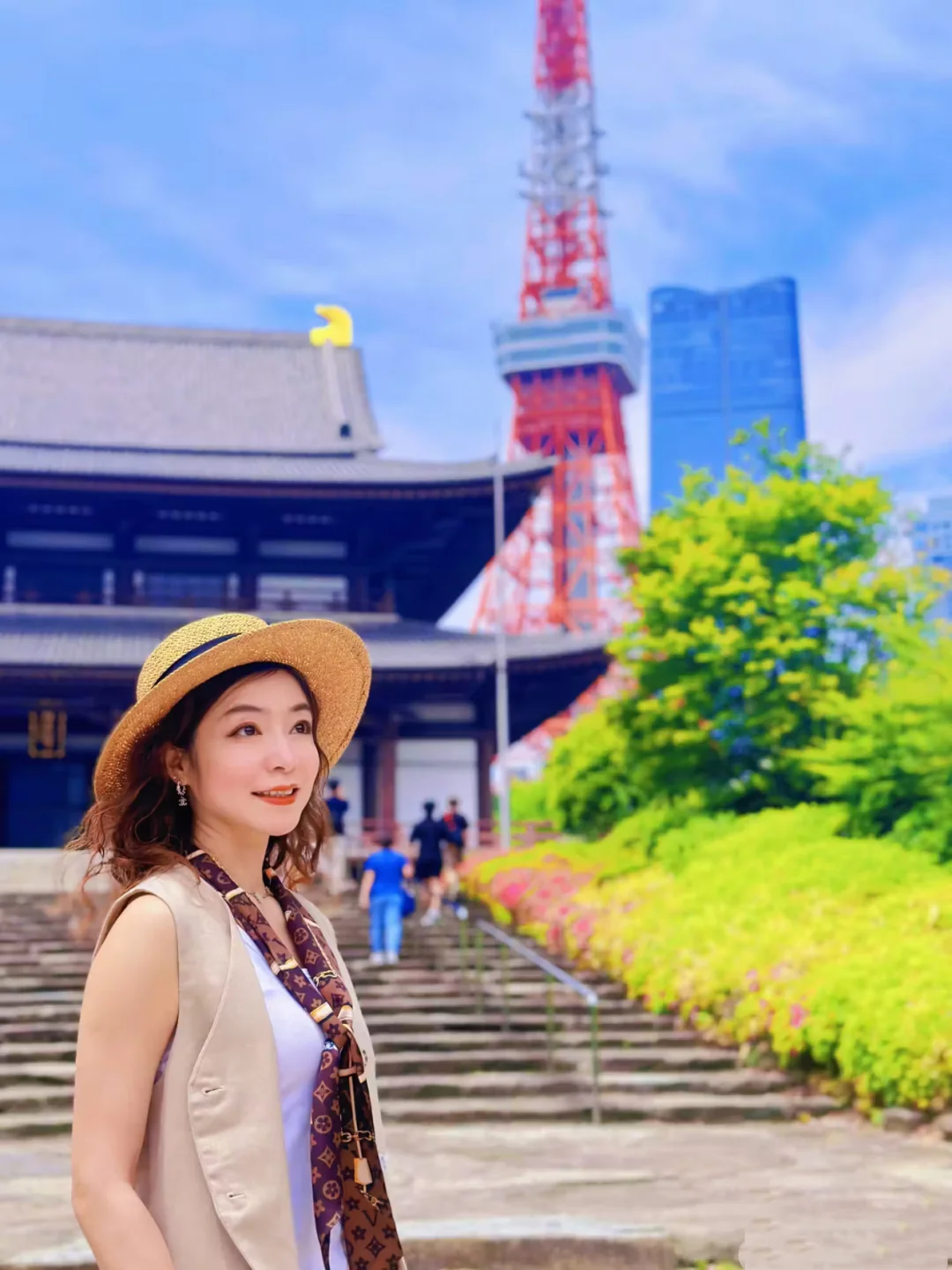 东京塔合影超赞机位，一次搞定不走回头路
