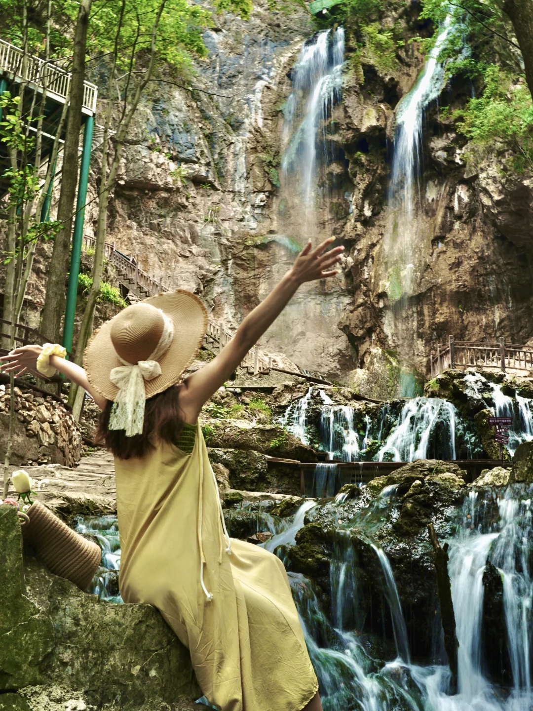 藏不住了‼️发现河南私藏绿野仙踪瀑布秘境🍃