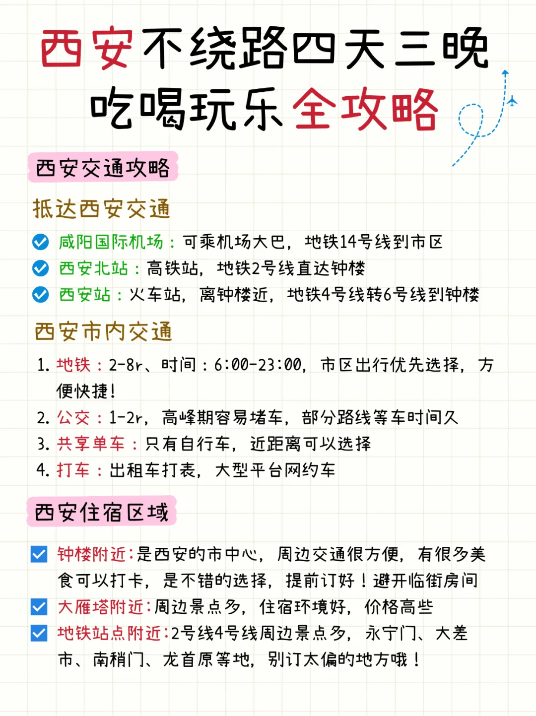西安旅游攻略|4天3夜超详细‼️不绕路