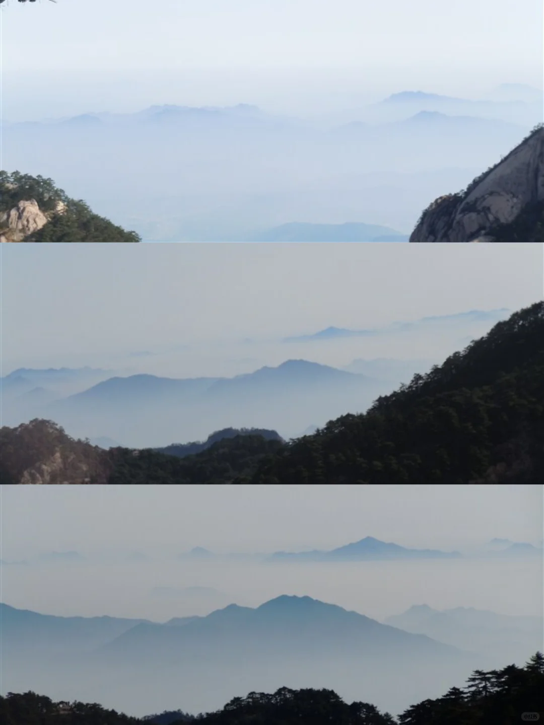 13年前黄山的日出与云海