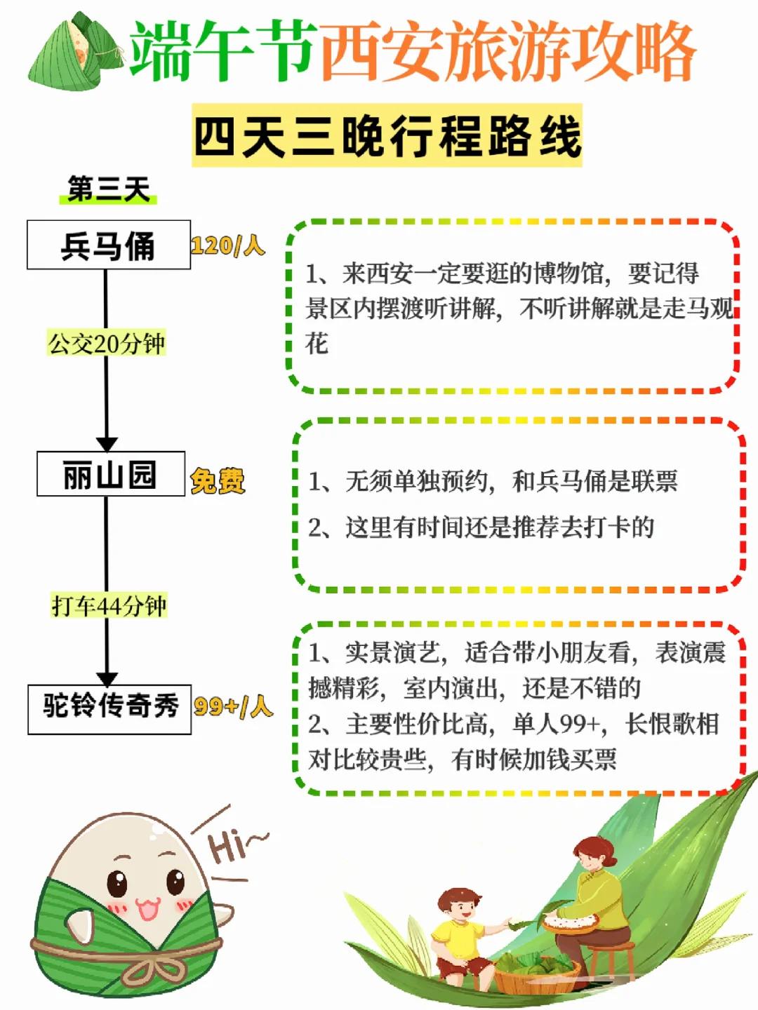 西安旅游攻略🔥端午节4天3晚行程路线🔥