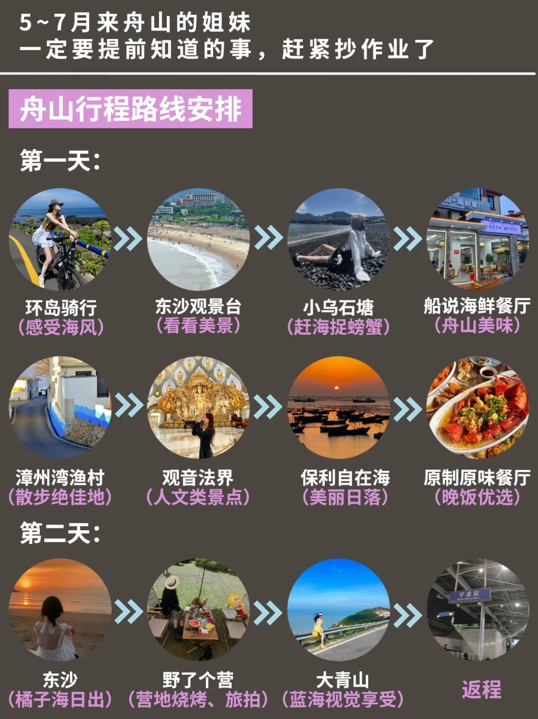 舟山旅行建议✔️去了三次整理出来的旅游攻略