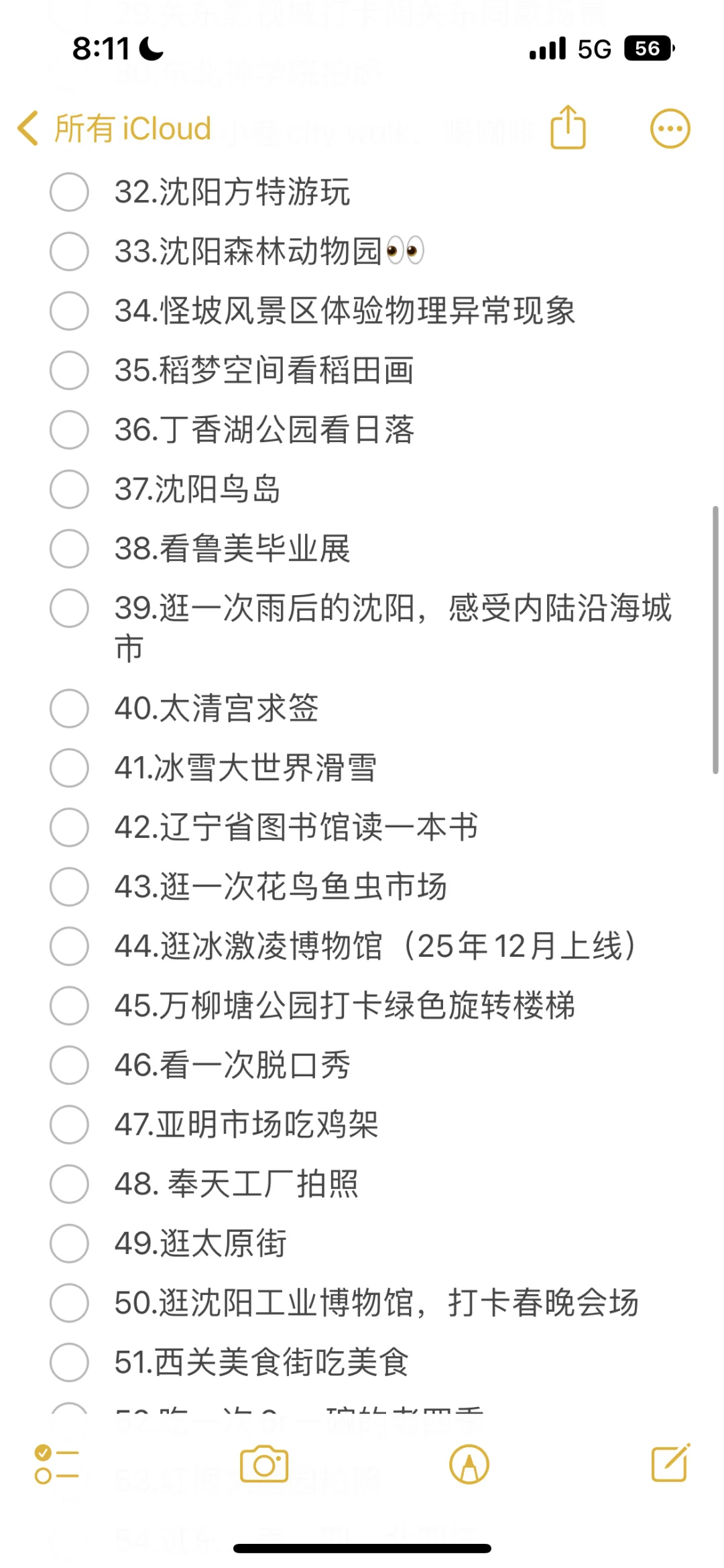 关于沈阳的100件小事清单🧾