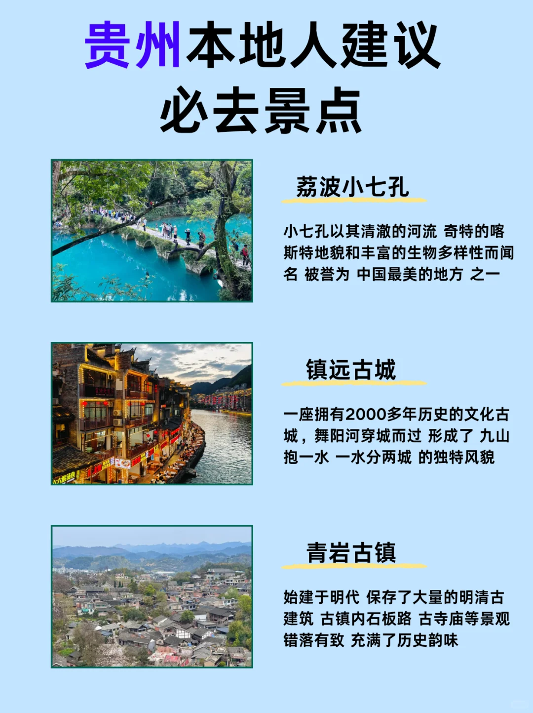 贵州本地人推荐：别只知道黄果树瀑布❗