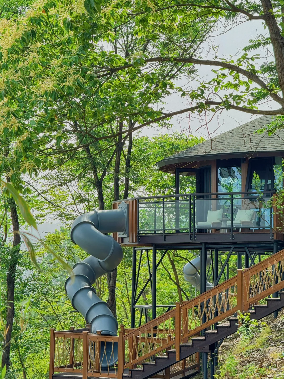 西安2天1夜✅带娃去童话森林住木屋玩瀑布~