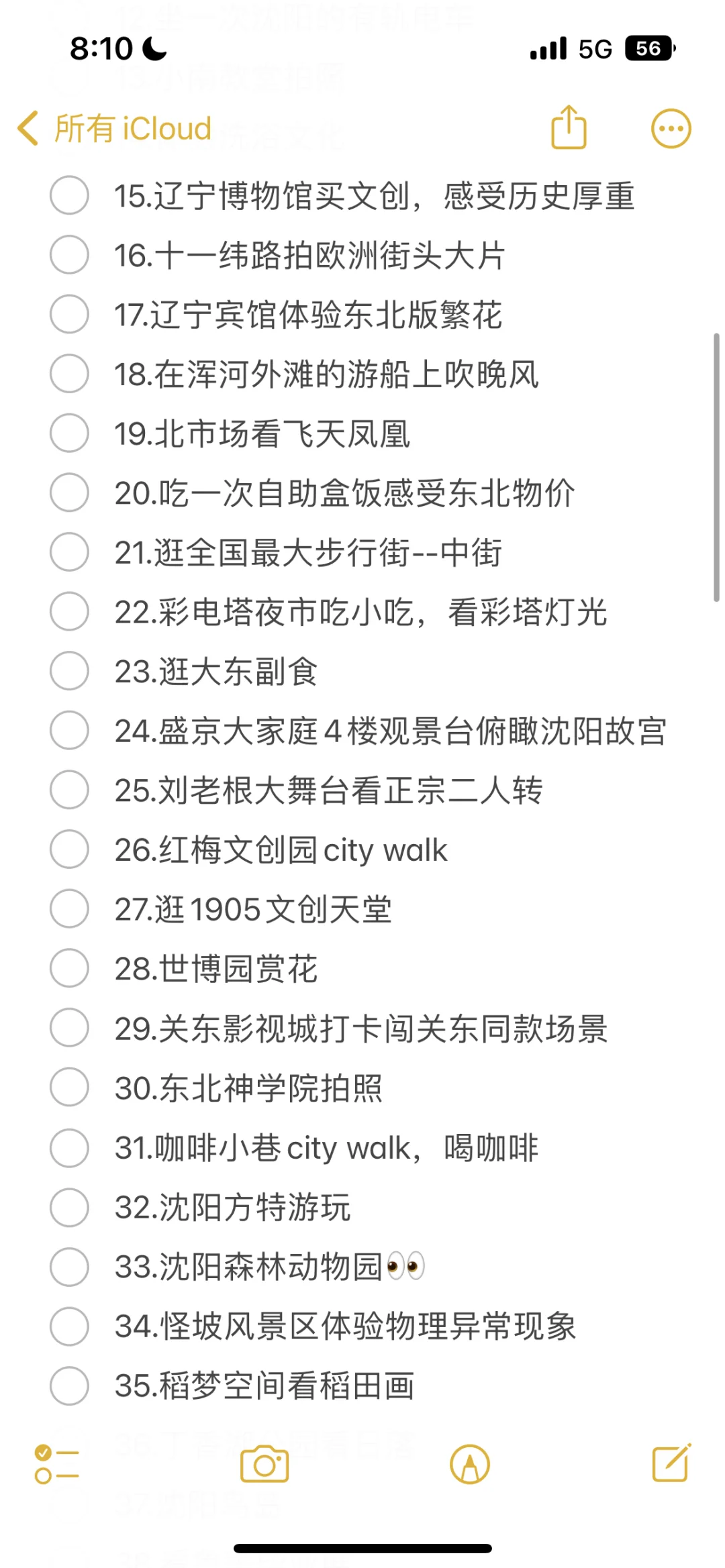 关于沈阳的100件小事清单🧾