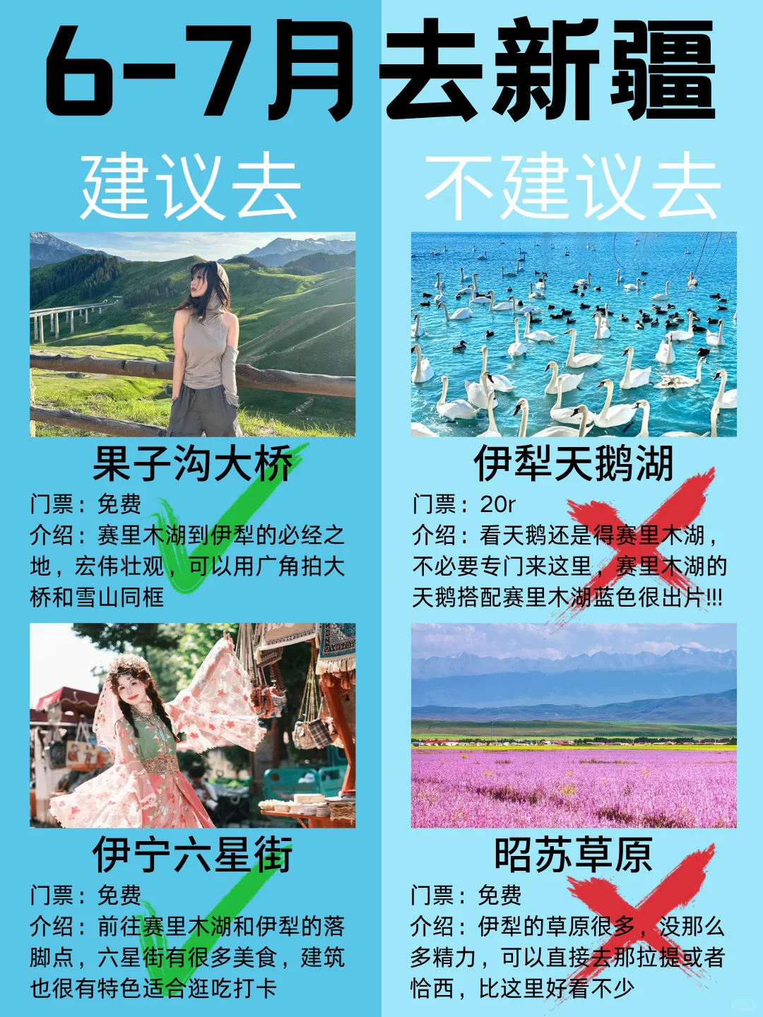 第一次去新疆👉建议去🆚不要去景点