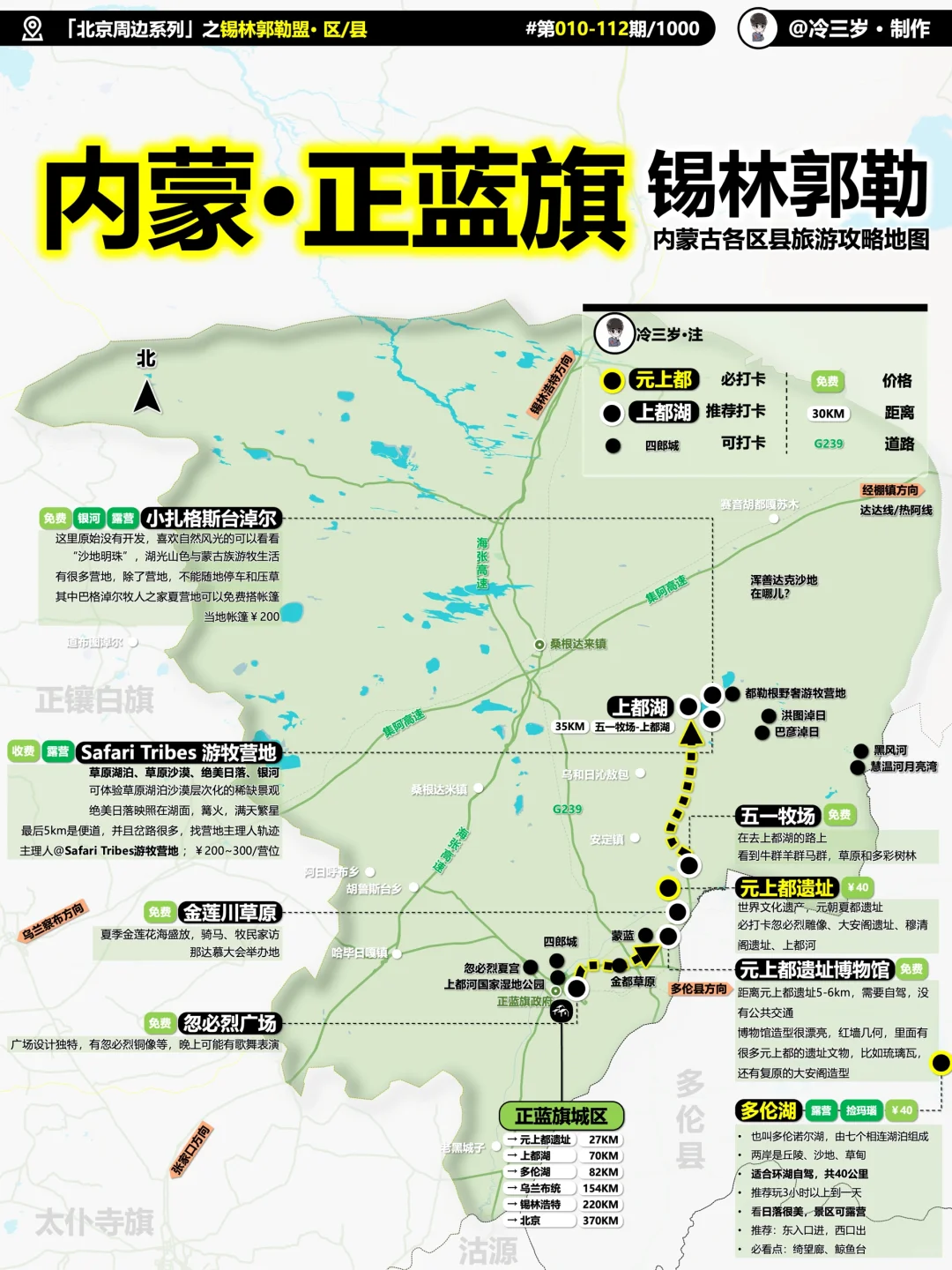 有人问正蓝旗的旅游攻略,也出来啦