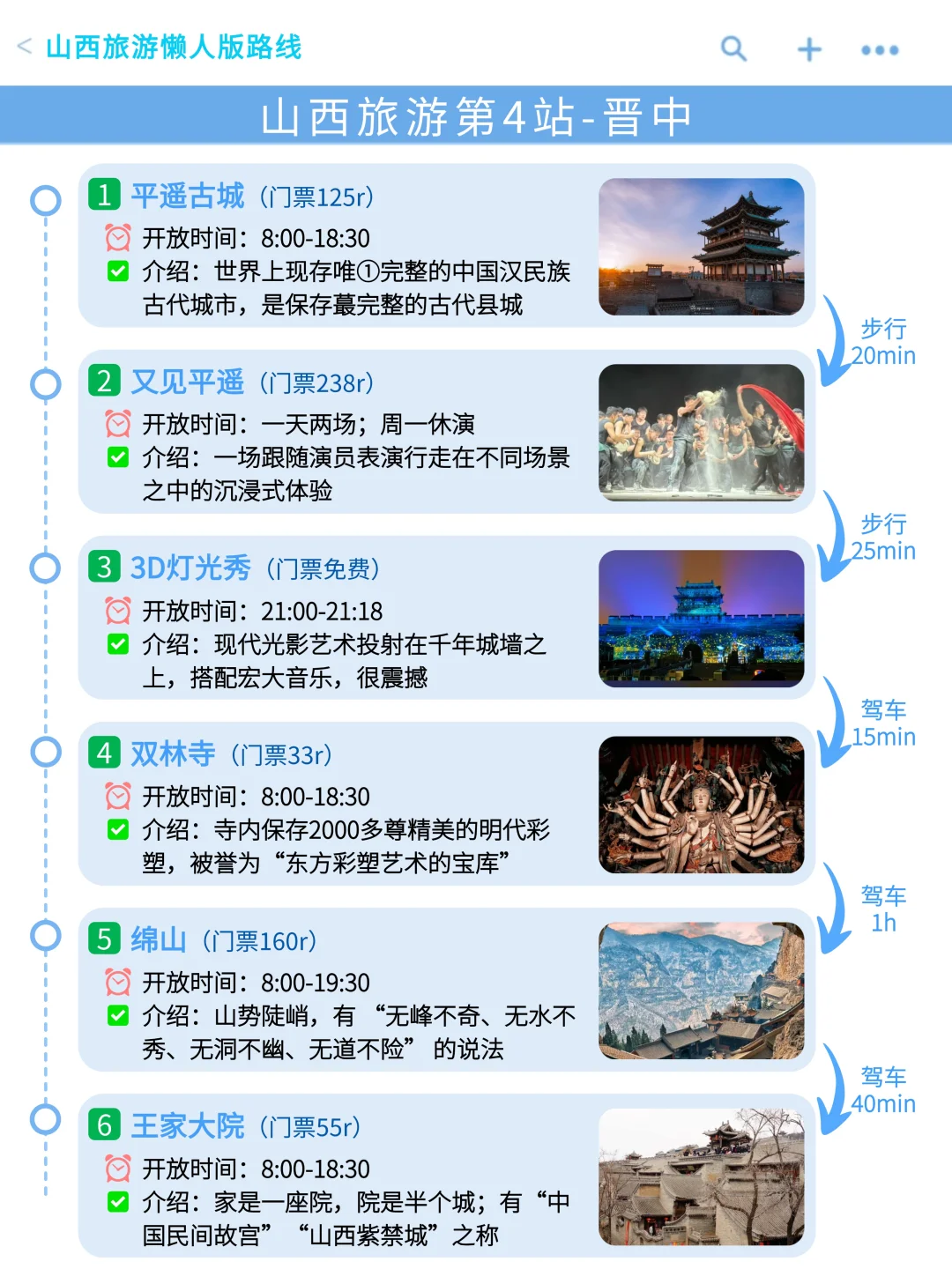 满意哭😭这份懒人版山西旅游攻略好详细啊