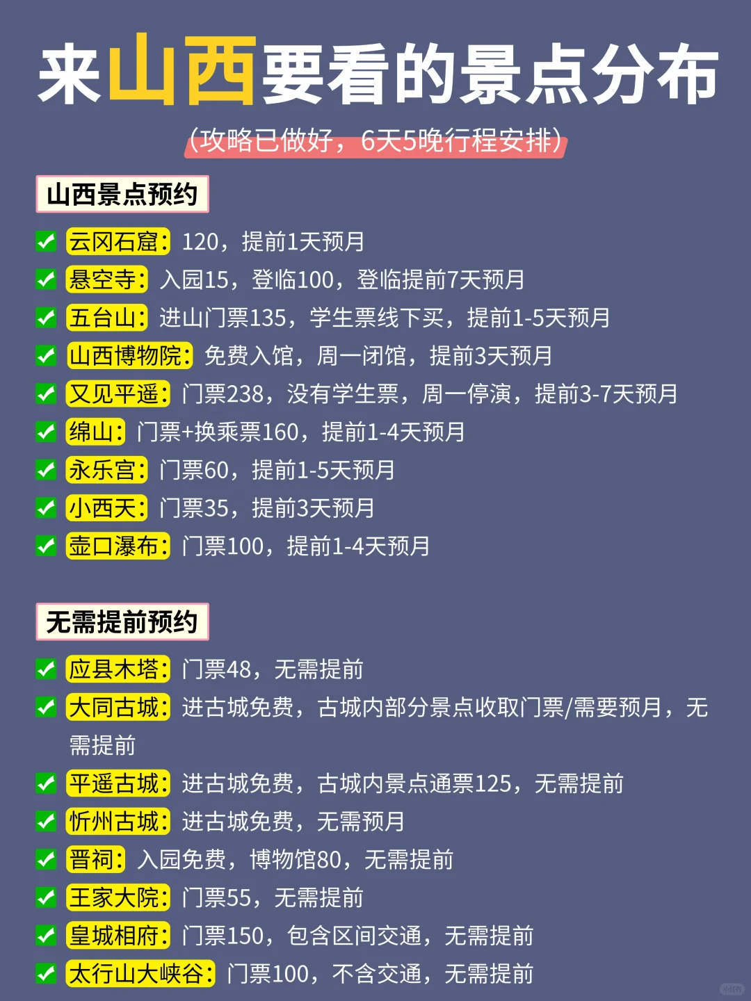 山西|不绕路，靠这份手绘地图轻松搞定❗