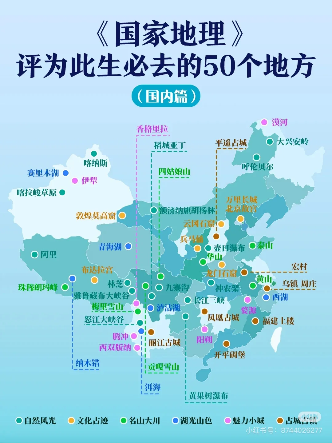 盘点!《国家地理》评选的50个中国必去景点