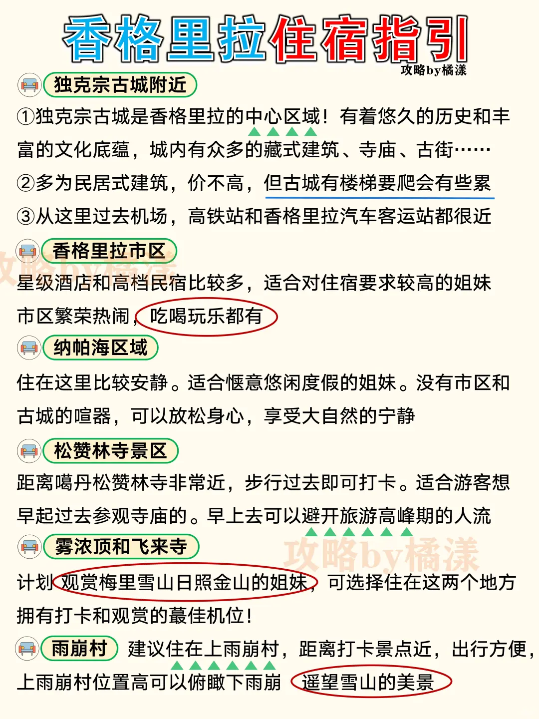 香格里拉旅游攻略🔥景点路线避雷交通住宿❤️