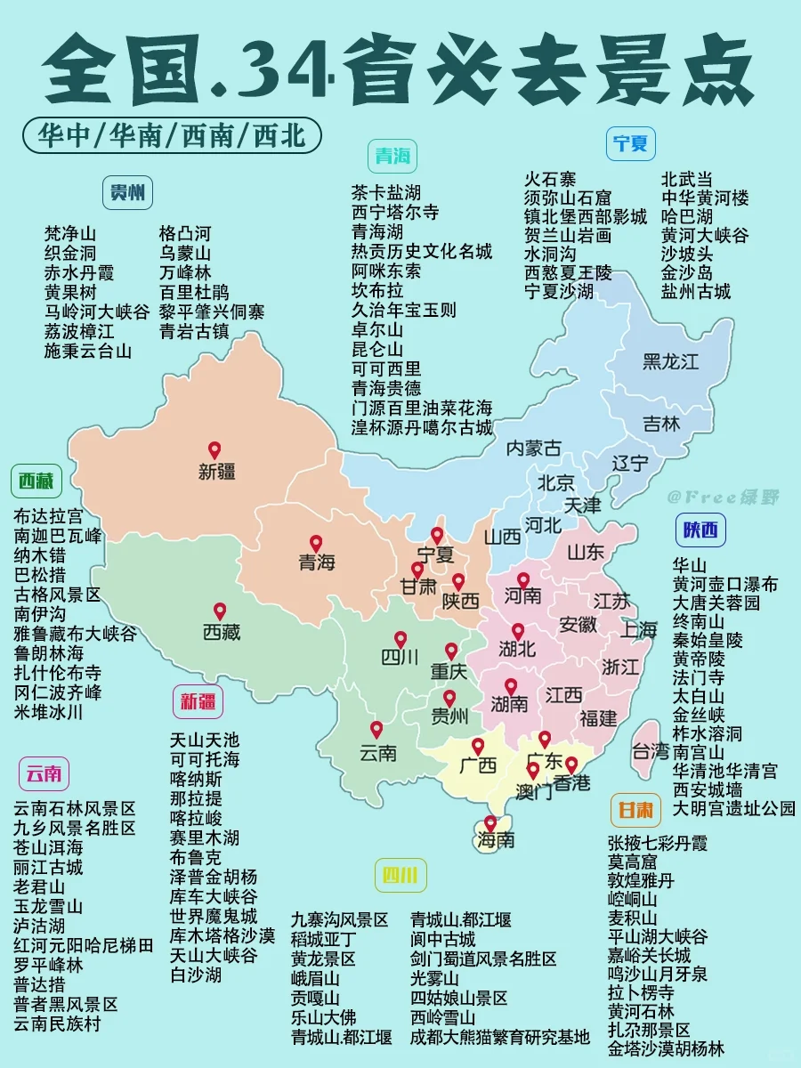 旅游去哪玩？｜全国各省必去景点秒懂（下）