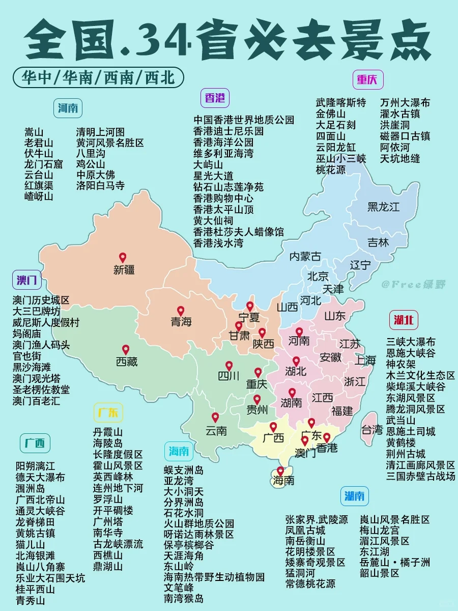 旅游去哪玩？｜全国各省必去景点秒懂（下）