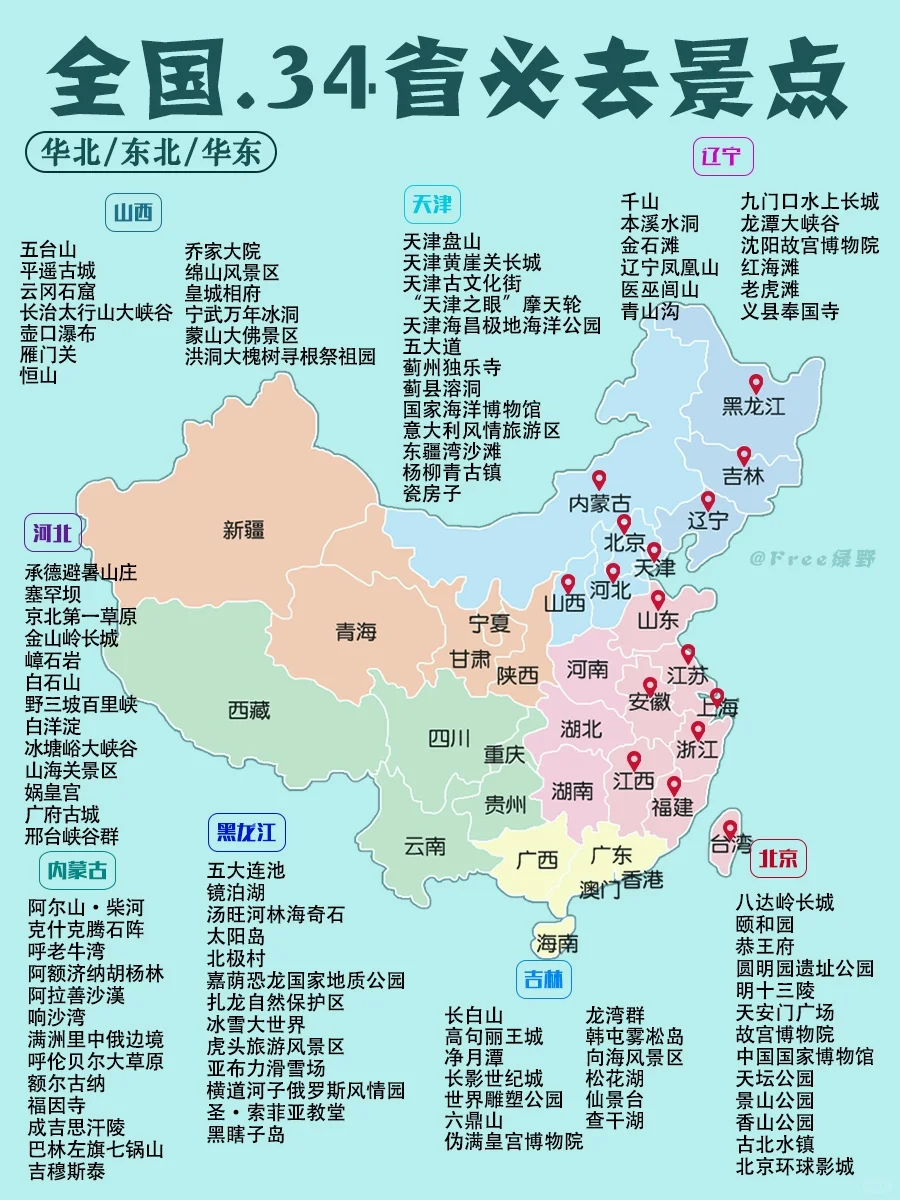 旅游去哪玩？｜全国各省必去景点秒懂（上）