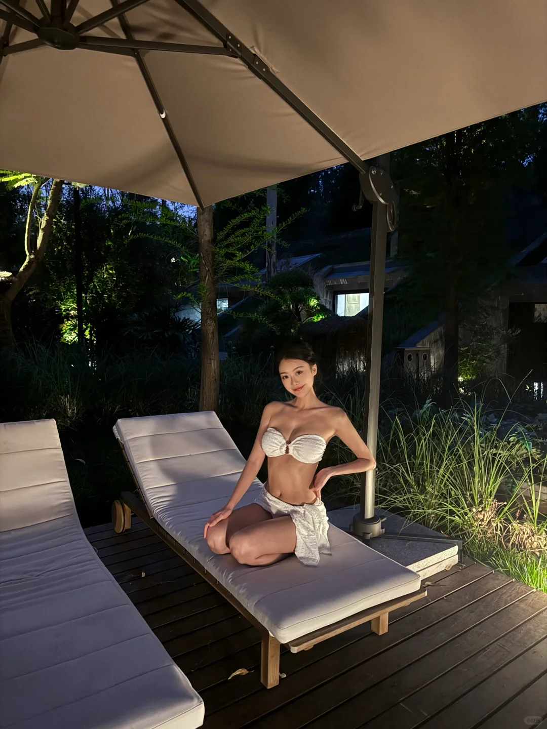 夜晚的森林温泉🌲♨️｜弥勒沐心谷