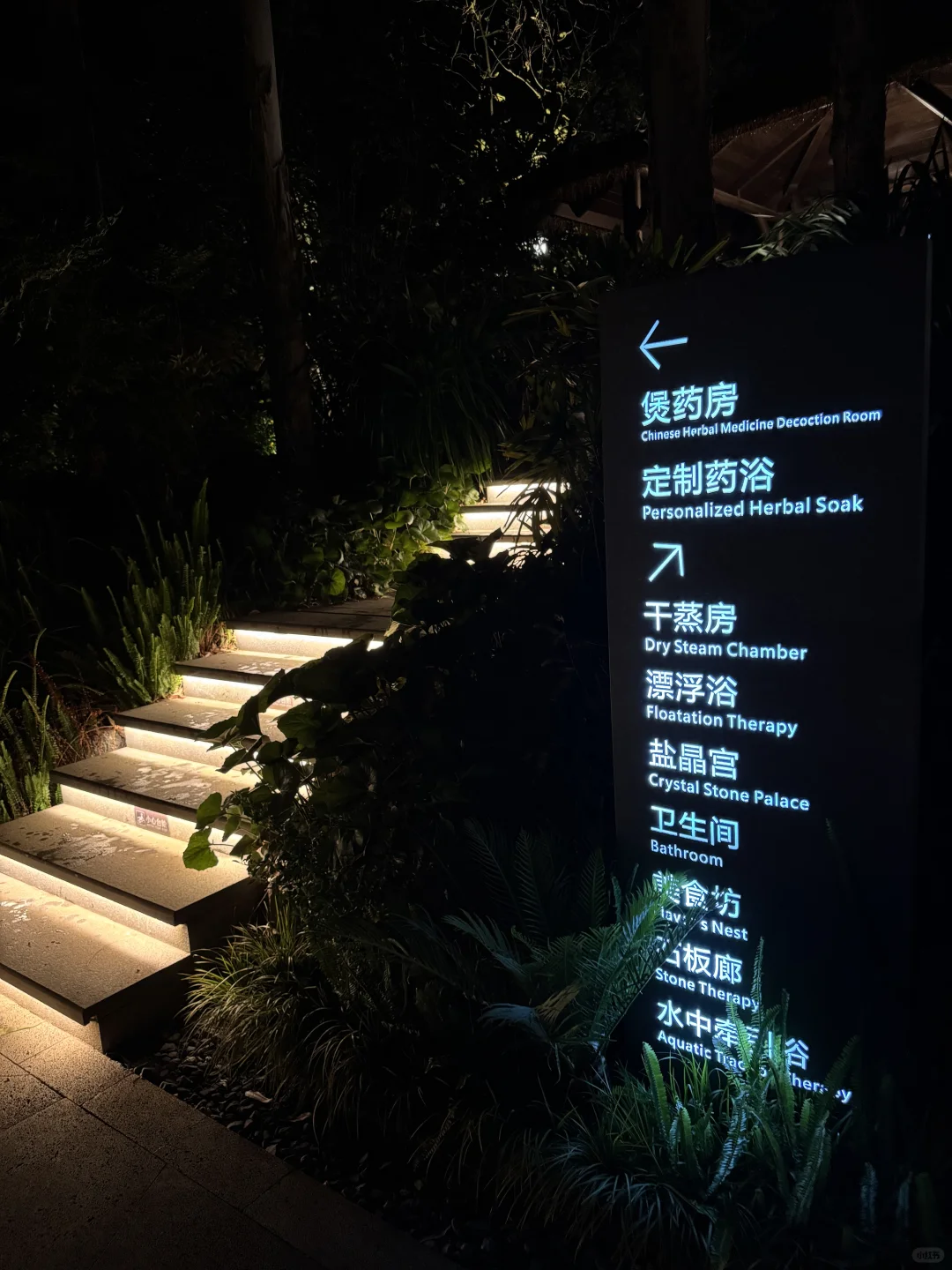 夜晚的森林温泉🌲♨️｜弥勒沐心谷