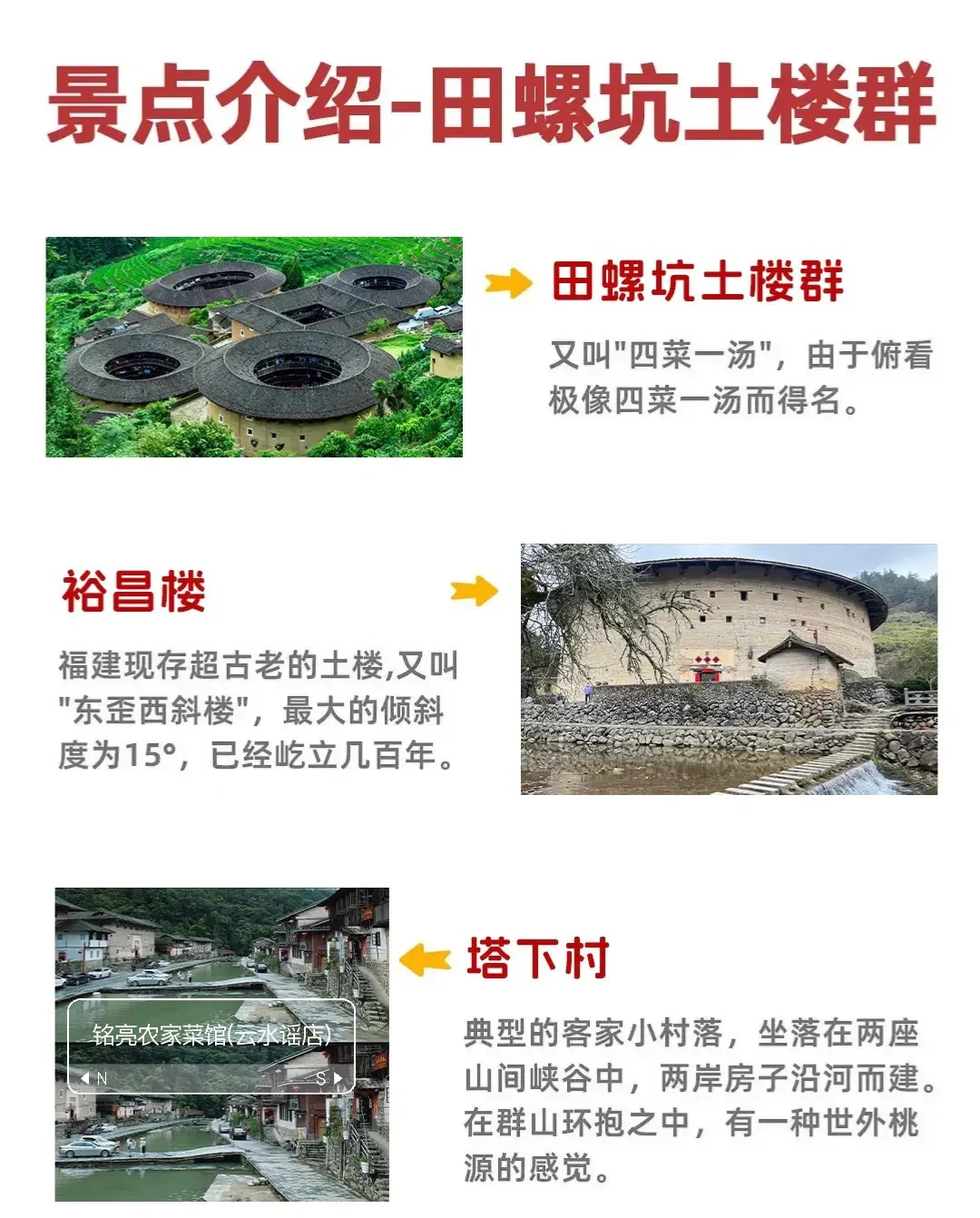 福建土楼田螺坑土楼群