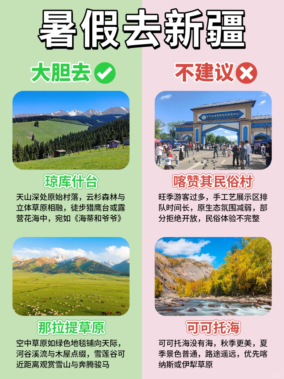 暑假新疆旅游✅必打卡景点合集‼️