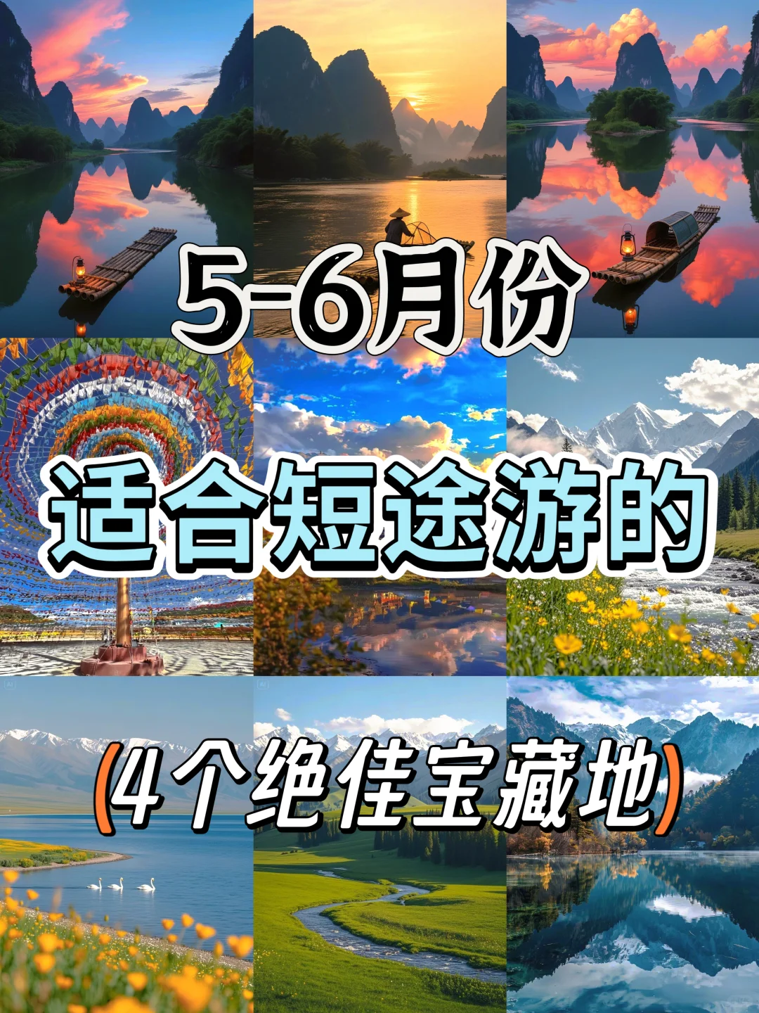 5-66月份，适合短途游的，4个绝佳宝藏地