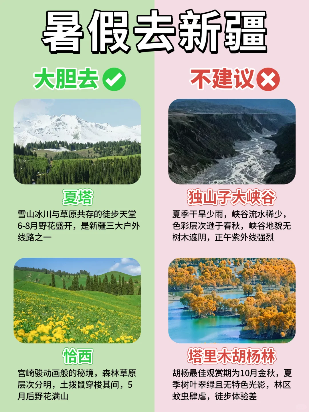 暑假新疆旅游✅必打卡景点合集‼️