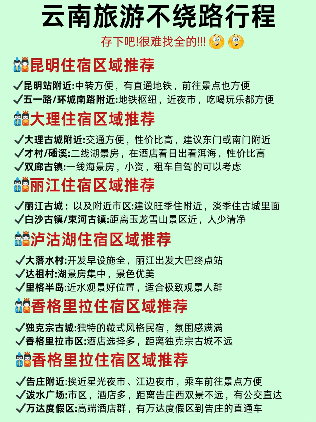 云南旅游不绕路行程参考👍快来抄作业！
